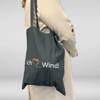 Baumwolltasche "Ich liebe Wind"