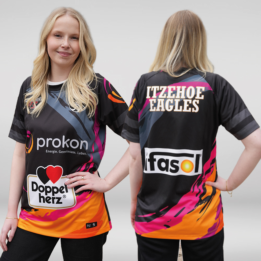 Original Aufwärmshirt der Itzehoe Eagles – Bild 4