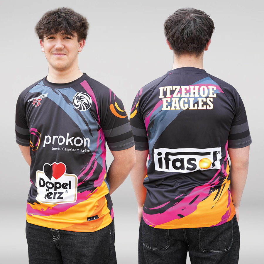 Original Aufwärmshirt der Itzehoe Eagles – Bild 3